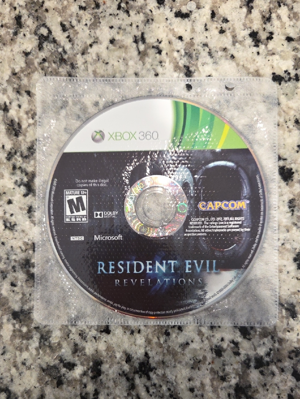 Resident Evil: Revelations Xbox 360 Game Disc - NO CASE